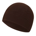 Winter thermal fleece beanie hat in deep brown for outdoor cycling and hiking - Coffee (Standard)
