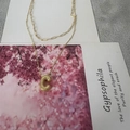 Minimalist double-layered gold necklace with paperclip chain and letter C pendant - Letter C