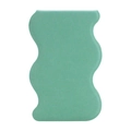 Specchio pieghevole ultrasottile in PU verde e acciaio inossidabile a forma di onda per trucco - Verde Tiffany Forma Ondulata