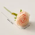 Single light pink artificial rose flower spray for home decor with 20cm stem and 8cm head - Lychee Rose / Pink