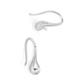 Eleganti orecchini a goccia in argento sterling S925 con finitura lucida - Argento Semplice (Non Placcato)