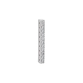 Detail view of 18K gold plated silver bar bead featuring sparkling inlaid zircon stones - VK266 9-Hole Bead / White Gold