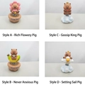 Set of four cute cartoon pig spring figurines for electric bike and bicycle handlebars - 3055 Capybara Shaker Set