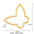 Golden hollow butterfly pendant charm with 22mm x 22mm dimensions and 1mm thickness - Butterfly Hollow / Gold