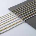 Classic gold and silver stainless steel rope chains in various thicknesses and lengths - Twist Chain [3mm]] / Steel Color Necklace 45cm