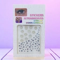 3D body art stickers set featuring white roses and clear rhinestones for makeup face decor - 12 Flowers Clear White