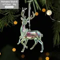 Decorazione natalizia in acrilico iridescente a forma di renna con luci festive - Renna B