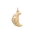 Golden croissant-shaped pendant in stainless steel with a high-gloss polished finish - Croissant 11.5*8.5mm