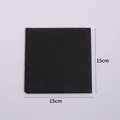 Square black natural stone plate with rustic edges for photography, 15cm size - Square 15*15cm