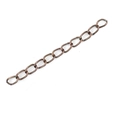 DIY antique bronze O-shaped link chain for jewelry making and metal key ring extension - 50x3mm Tail Chain / Antique Red Copper