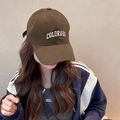 Neutral retro soft top baseball cap in dark brown with Colorado letter embroidery - COLORADO Embroidery - Coffee