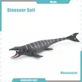 Deep grey Mosasaurus model toy with white stripes and detailed aquatic fins - Mosasaurus (BL-5249)