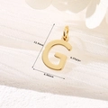Polished 14K gold-plated letter G pendant for DIY jewelry making 12.8mm small charm - Gold - Letter G