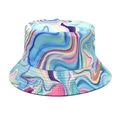 Bob tie-dye coloré avec motif tourbillon psychédélique et bord renforcé pour le soleil - M (56-58cm) / Vortex Psychédélique Multicolore (2#)