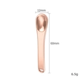 Rose gold zinc alloy eye cream applicator with dimensions 60mm length and 12mm width - Rose Gold Regular Spoon Shape (X0004)
