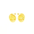 Übertriebene spiralförmige 18k vergoldete Edelstahl Ohrstecker im Vintage Swirl Design - Gold