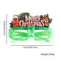 Green LED Christmas glasses with Merry Christmas festive pattern and dimensions - Christmas Glasses Style I