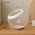 White wire coffee pod holder basket with COFFEE plaque, 20cm diameter for home storage - Flat Bottom: Pure White Basket