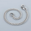 Silver punk hip hop wallet chain featuring a metallic skull clasp and ring decoration - Skull Head Buckle 1 / 40CM