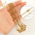 Set of gold-plated stainless steel chains 45cm with lobster clasp for DIY jewelry - 2mm Short Chain/Bracelet (16+3cm)