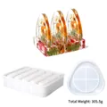 Stampi in silicone per sottobicchieri e portaoggetti in resina, peso 305,5g - Set di 5 Stampi per Sottobicchieri a Triangolo + 1 Stampo per Supporto Rettangolare