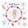 Pulsera Self-Love de piedras de luna naturales en tonos rosa y blanco con cristales - Self-Love-2