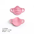 Ciondoli a forma di mascherina rosa per gioielli medici con dimensioni e foro - 14.5*23mm / Maschera Rosa