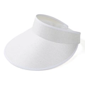 Visière de soleil blanche à large bord pour protection UV et activités de plein air - Blanc
