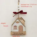 Custom 2025 wooden house ornament with red plaid bow and David & Rosalyn engraving - 2025 Custom House Nameplate