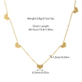 Collar de doble capa de acero al titanio con corazón de píxel dorado y dimensiones - Corazón de Píxeles