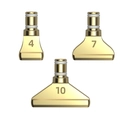 Set of 3 gold diamond painting metal drill heads in sizes 4, 7, and 10 for DIY tool sets - 4-Drill + 7-Drill + 10-Drill