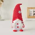 Gnome de Noël sans visage avec bonnet en tricot rouge et barbe blanche décoration - Femme Chapeau Rouge