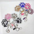 Portachiavi zampa d'orso con strass colorati, nappe e campanellini in varie tonalità - Opzioni Multicolore Personalizzabili (颜色可订)