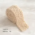 Cinta de peluche crema de 2m, ancho 5cm para decoración DIY de árbol de Navidad - Vellón Teddy Blanco 2 Metros