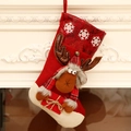 Weihnachtssocke Geschenkbeutel mit 3D-Rentier-Dekor und Schneeflocken für Feiertage - Elch Weihnachtssocke