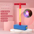 Blue foam pogo jumper for kids with glowing light and funny sound effects - Blue with Light and Sound - Small