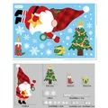 Size chart for Santa and reindeer static window decals showing dimensions 30x20cm - Color Static Sticker-BQ077