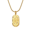 Golden stainless steel Sagittarius zodiac pendant necklace with small crystals and snake chain - Sagittarius