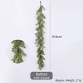 Green 153cm artificial pine garland with natural small pine cones for Christmas decor - Rattan Vine (A46-20128)