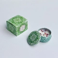 Soy wax scented candle in green mandala tin with dried red flowers and gift box - Extra Small Bubble Wrap 5.5 X 3.6 Cm. / Berries