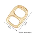 Golden soda can tab connector charm 23x16mm for DIY jewelry and rope bracelets - Tab Pendant / Gold
