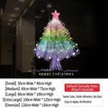 Rainbow Christmas tree electrostatic window sticker with Merry Christmas text in small size - SDUV-206 (Rainbow Gradient Christmas Tree)