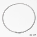 Collana girocollo a catena a serpente in acciaio inossidabile argento dal design circolare - Collana a Catena a Serpente Argentato (PDD1017)