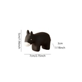 Matte black and white ceramic animal figurine with dimensions for home decor - Donkey (HP618)