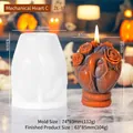 Mechanische Herz Silikonform mit Rosendetails für gotische Halloween Kerzenherstellung - Mechanisches Herz C