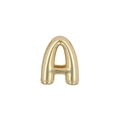 Polished gold initial A metal charm for DIY jewelry design and bracelet accessory - Letter A / Gold
