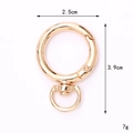 Golden star-shaped zinc alloy keychain hook with 3.9cm length and 2.5cm width dimensions - D-Shape Spring Ring Buckle / Gold