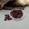 Miniature deep red resin teardrop charms with golden loops for jewelry making - Seedless Deep Red Pomegranate Seed