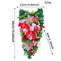 Christmas candy teardrop swag with dimensions 50x25cm and weight 325g shown on white background - K1-6 Candy Christmas Swag Approx 40CM