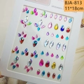 Colorful rhinestone face stickers BJA-813 featuring teardrop and marquise crystal shapes - BJA-813 (Colorful Mega Set)